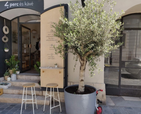 4 perc és kávé / 4 minutes café bejárata
