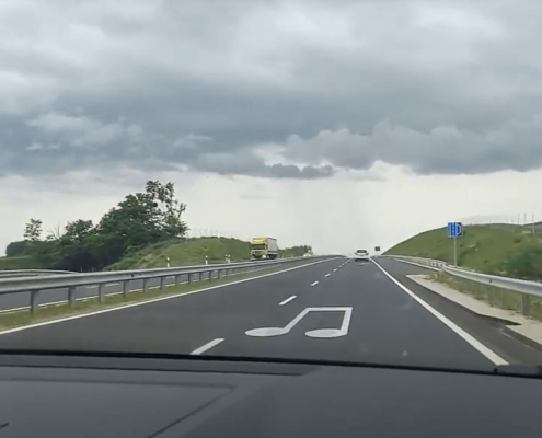 A zenélő út hangjegy felfestése - az Olyanjó saját fotója